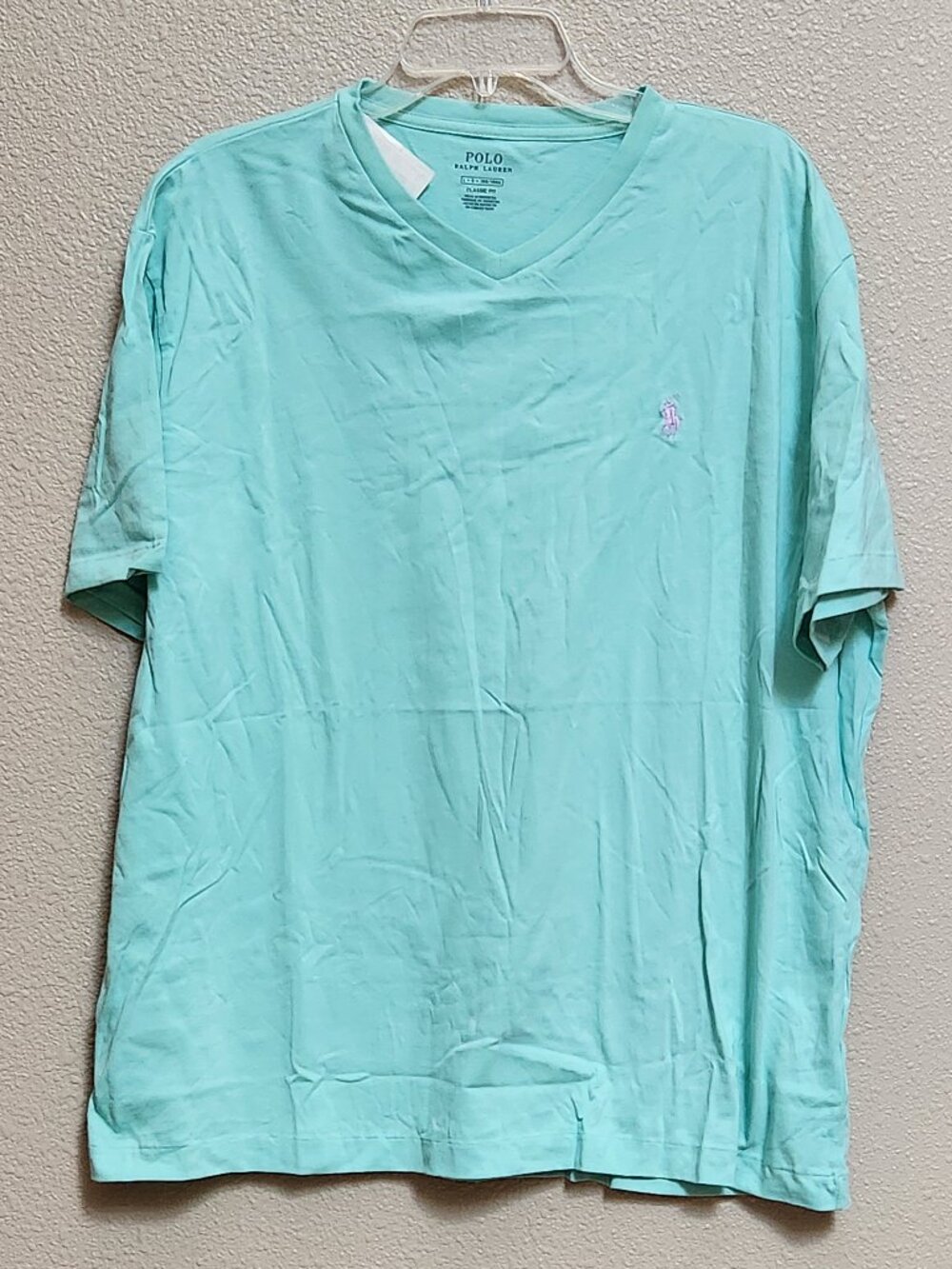POLO RALPH LAUREN Classic Fit Men's Short Sleeve V-Neck T-Shirt - XL - NEW